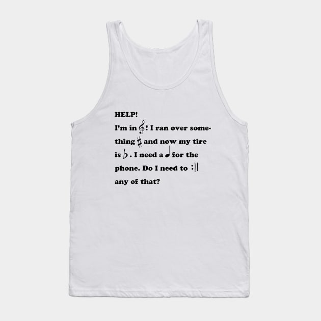 Secret Music Letter Tank Top by GramophoneCafe